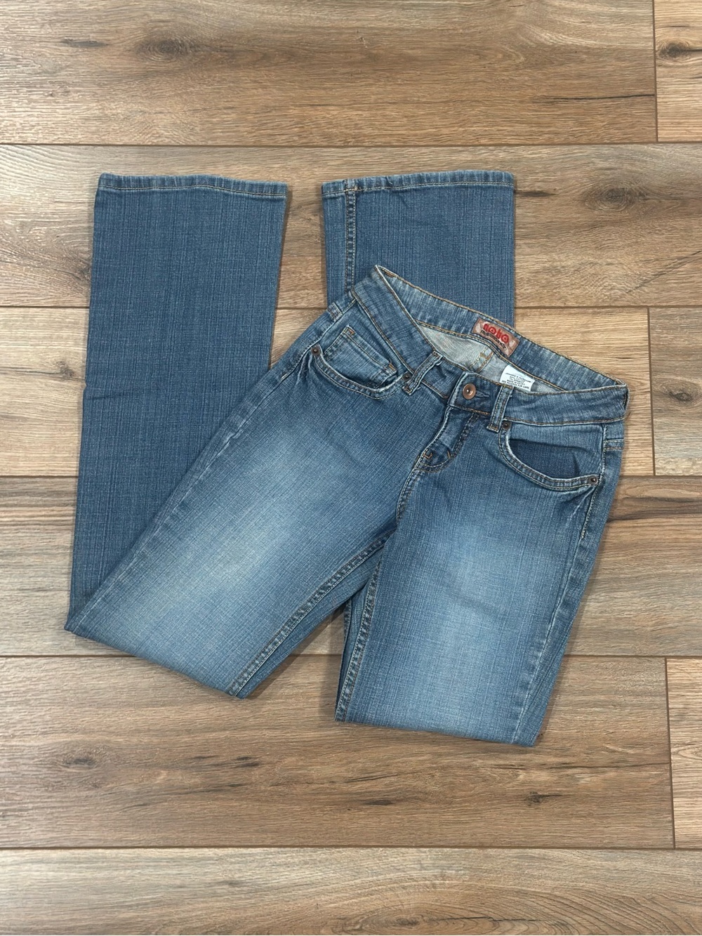 NO BO Vintage 2000s Y2k Distressed Faded Low-rise Bootcut Jeans | Size 24”